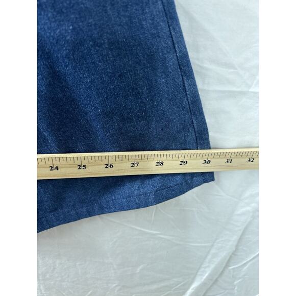 Orvis 8P Blue Denim Jean Skirt Midi Modest Home School Mid Calf Elastic Stretch - Picture 5 of 13